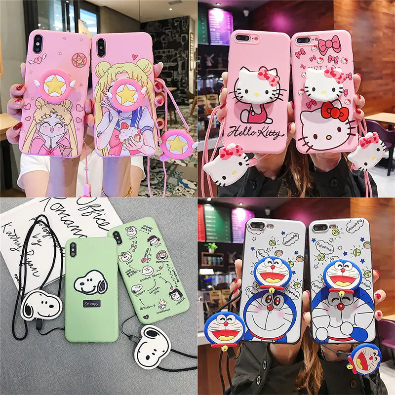 Snoopy Phone Case with Stand and Protector